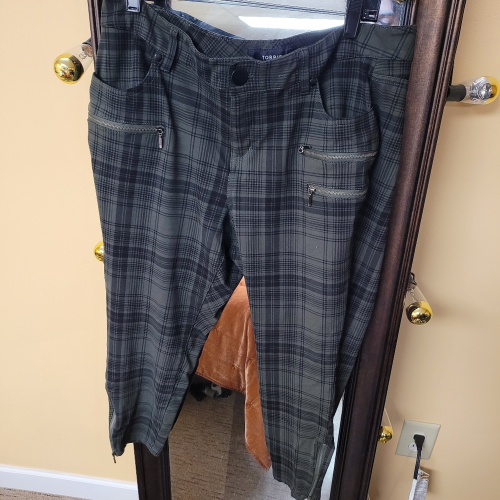 Torrid green Plaid Pants